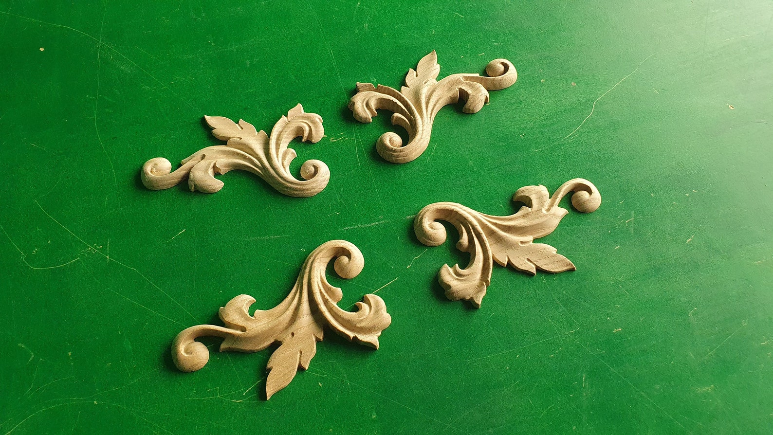 Wood Applique and Onlay for Furniture Set of 4pc Etsy