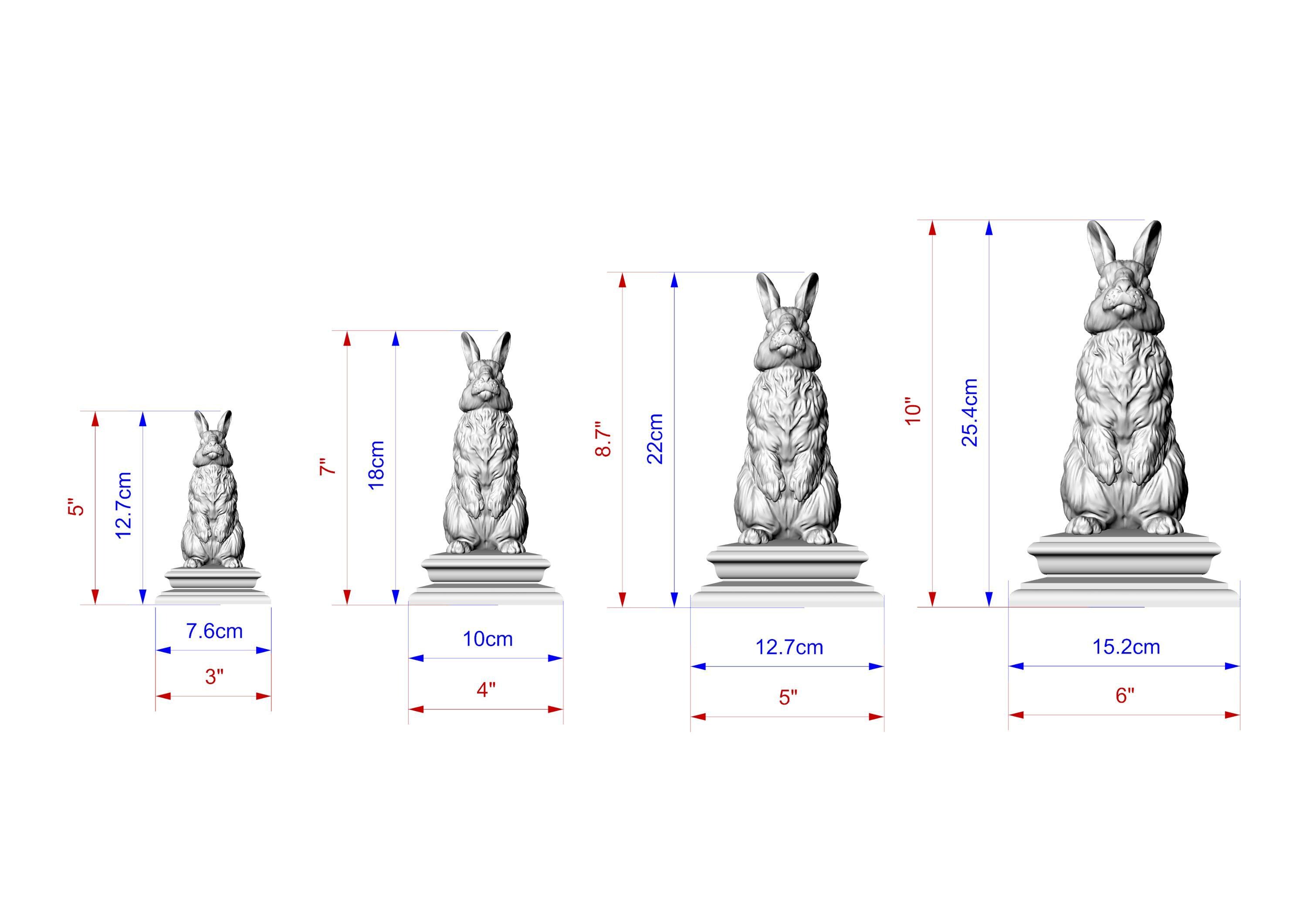 Rabbit Version #2 Wooden Finial for Staircase Newel Post, Rabbit Finial ...