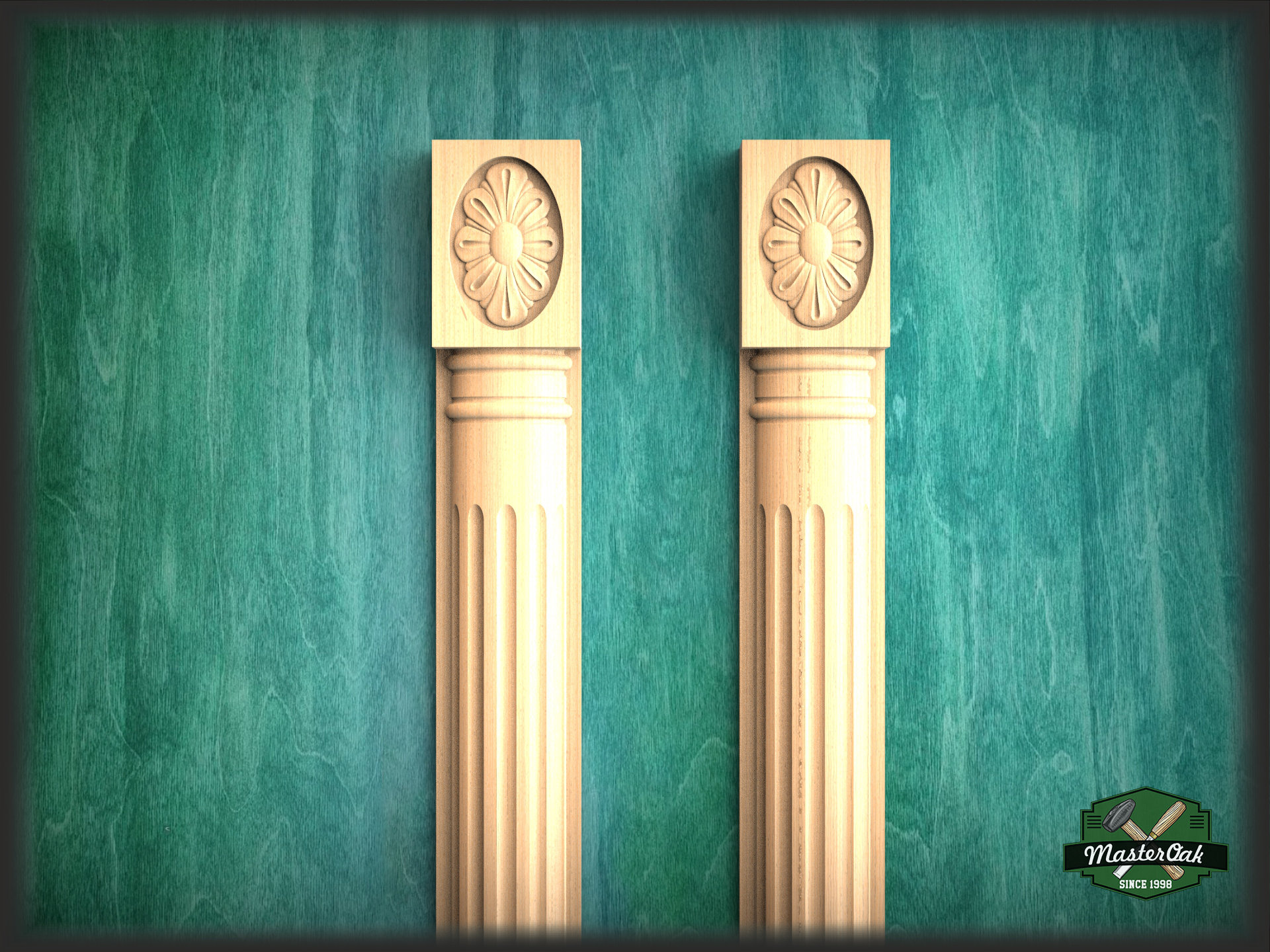 Handcrafted Wooden Classic Style Fluted Pilaster Set 2pc - Etsy