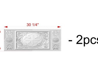 Custom order. Carved decorative panels for a cabinet, set of  2 pcs, Alder wood