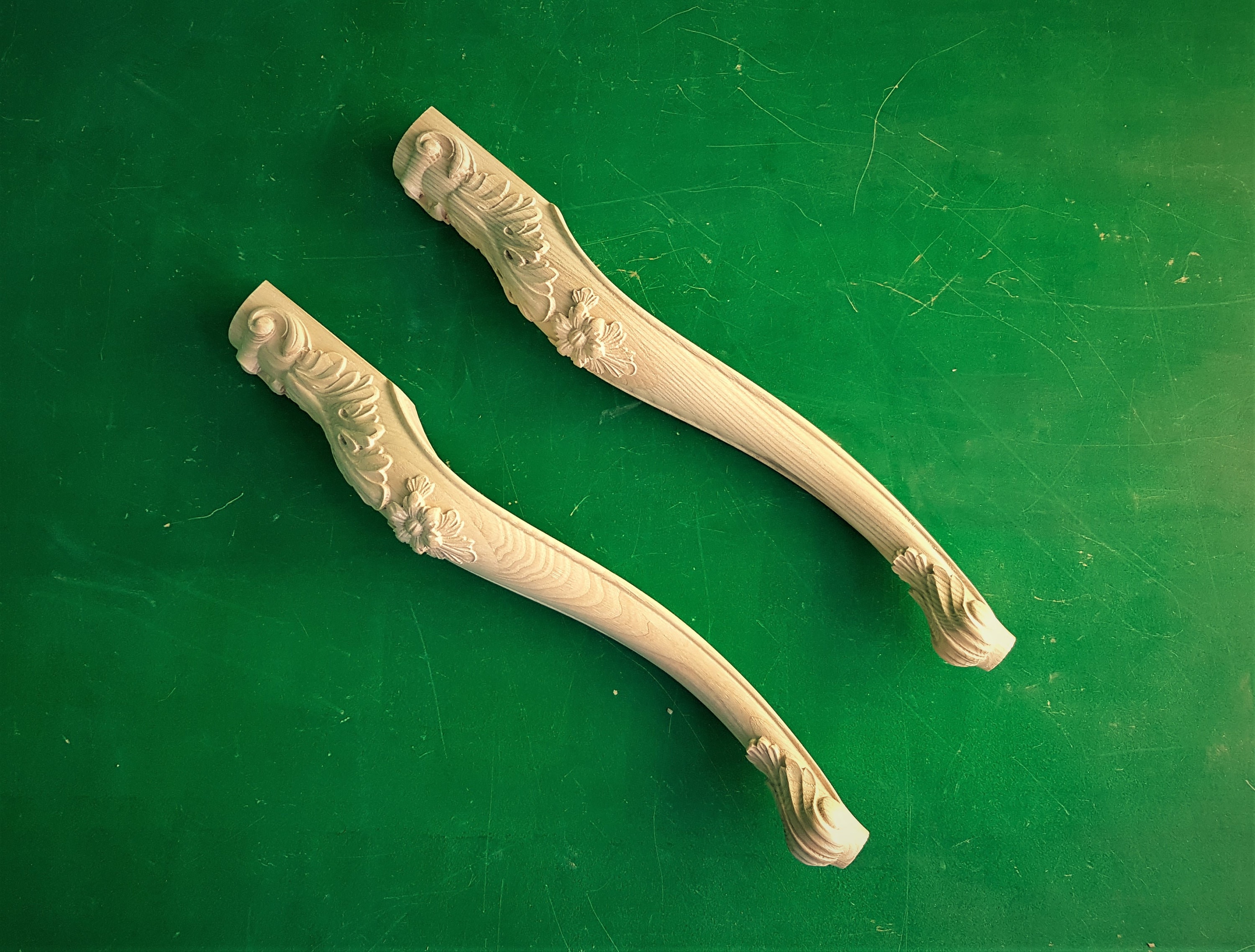 Carved Cabriole Legs Set 2pc for the table classic style | Etsy