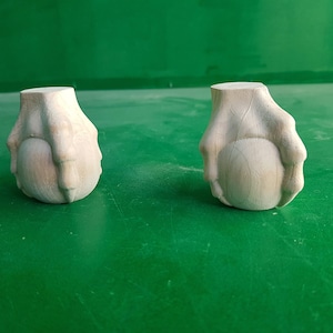 Wooden Paws with Claws, Set of 2pcs, Legs with Eagle's Claws
