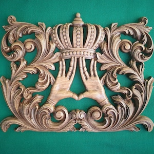 Aron Kodesh Top Decor, Hands and Crown