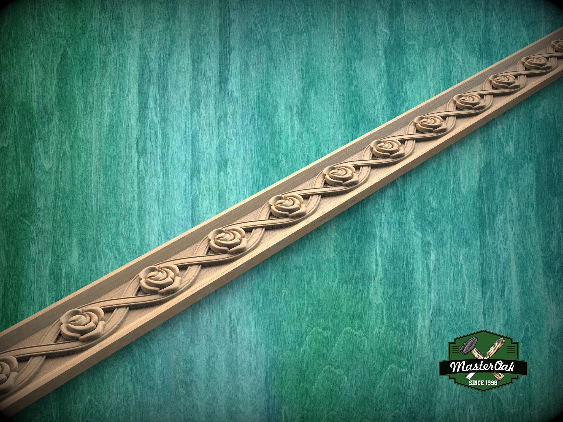 Celtic Rose Knot Wood Molding – Symbolic Heritage Accent, 40