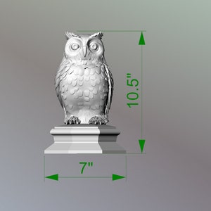 Custom order Owl finial 10.5"