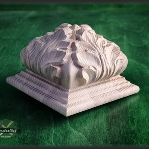 Square Post Finials , Square Staircase Newel Post Cap, Square bed cap