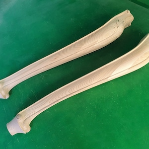 Strong Carved Cabriole Legs of wood, Set of 2pc, for the dinner table, coffee table, for furniture restoration