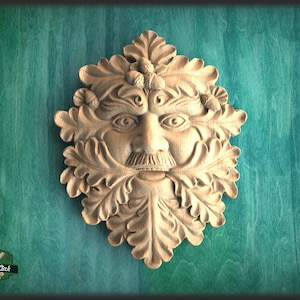 Greenman Wall Plaque, Greenman Plaque, Wooden Greenman, Green Man, Greenman Carving, Greenman Wood Art
