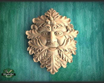 Greenman Wall Plaque, Greenman Plaque, Wooden Greenman, Green Man, Greenman Carving, Greenman Wood Art