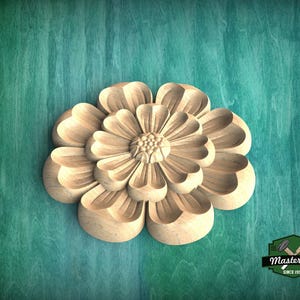 Ornate Wooden Carved Rosette, 1 piece, Unpainted, Home Wall Embellishments, round wooden trims, wood wall art decor image 5