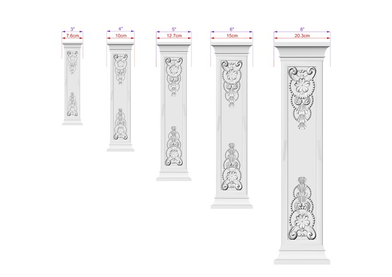 Ornate Wood Carved Architectural Pilaster for Interior - Etsy