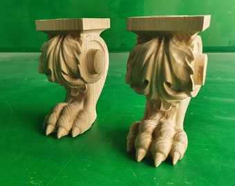 Legs With Claws, Set 2 of pc, classic style feets, baroque legs, wooden feets, queen anne style