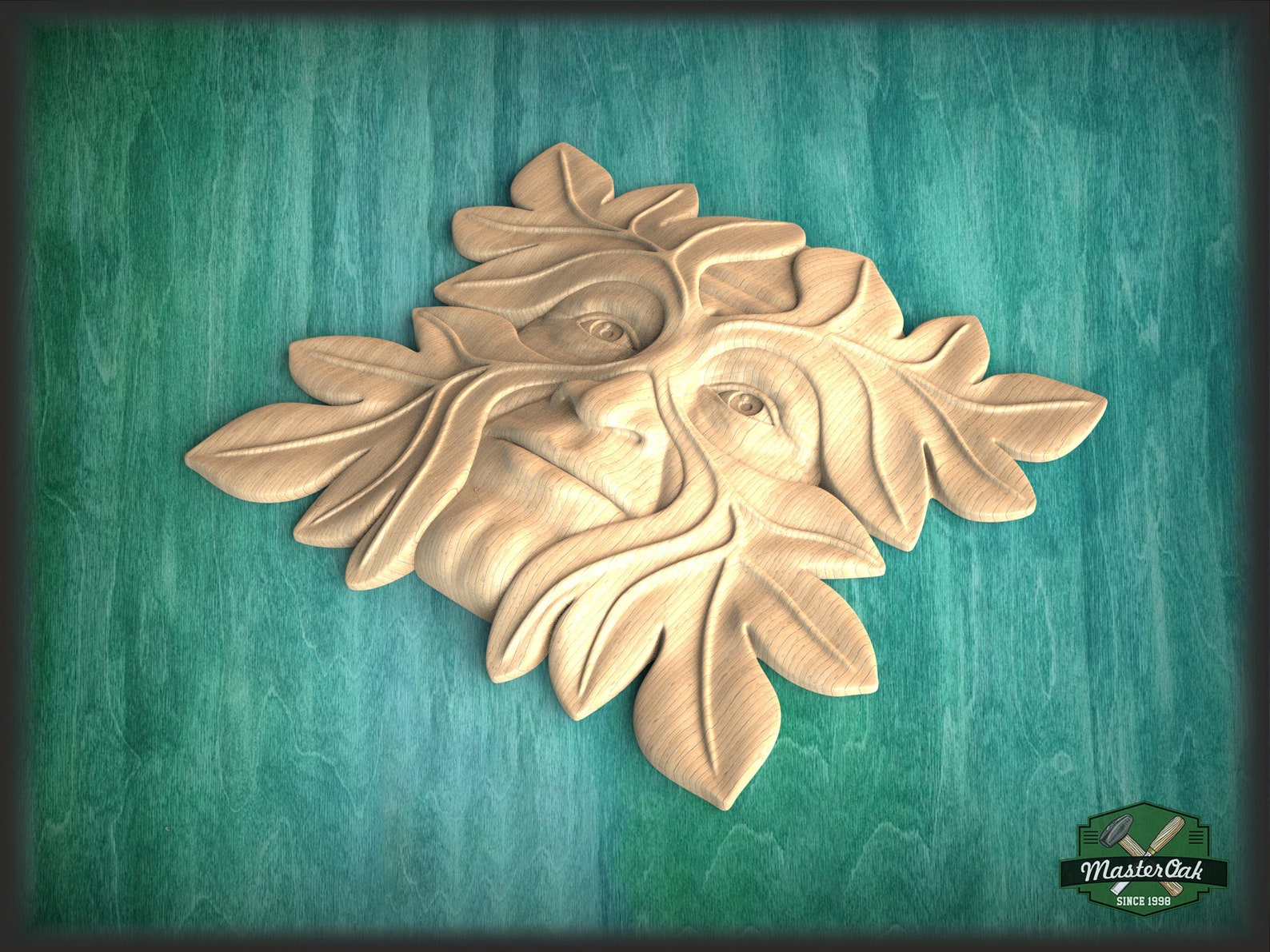 Green Man Wall Plaque Wooden Green Man Green Man of Wood Etsy