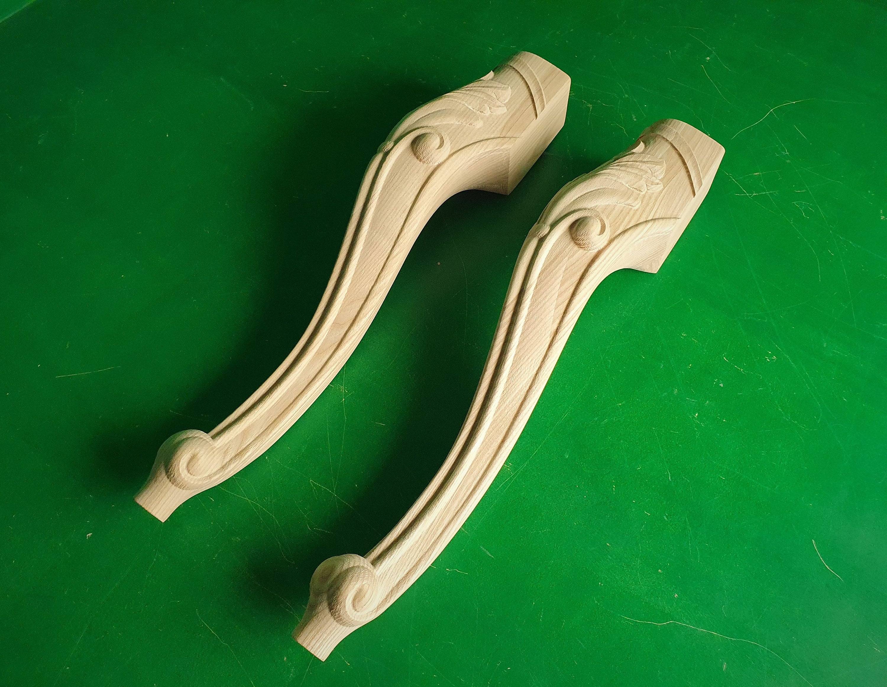Beautiful Carved Cabriole Legs Set 2pc for the Table Etsy