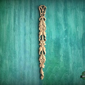 Interior Wooden Millwork Applique, Interior decor appliques, 1pc, Home Wall Embellishments, Furniture Carving, Wood Onlay