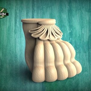 Ancient Roman Style Carved Animal Paw Furniture Leg, 1 pc, classic style feets, Roman legs, wooden feets, Wooden Leg for Cabinets and Sofas