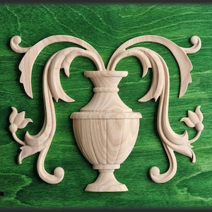 Large Interior Wooden Millwork Applique, 1 piece, Home Wall Embellishments, wood onlays, wood wall art decor