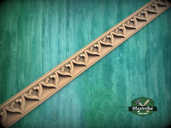 Gothic Wooden Molding – Elegant Carved Trim for Cabinets and Vintage Home Decor