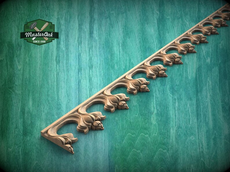 Gothic Wooden Molding – Statement Carved Trim for Cabinets and Vintage Home Decor image 7