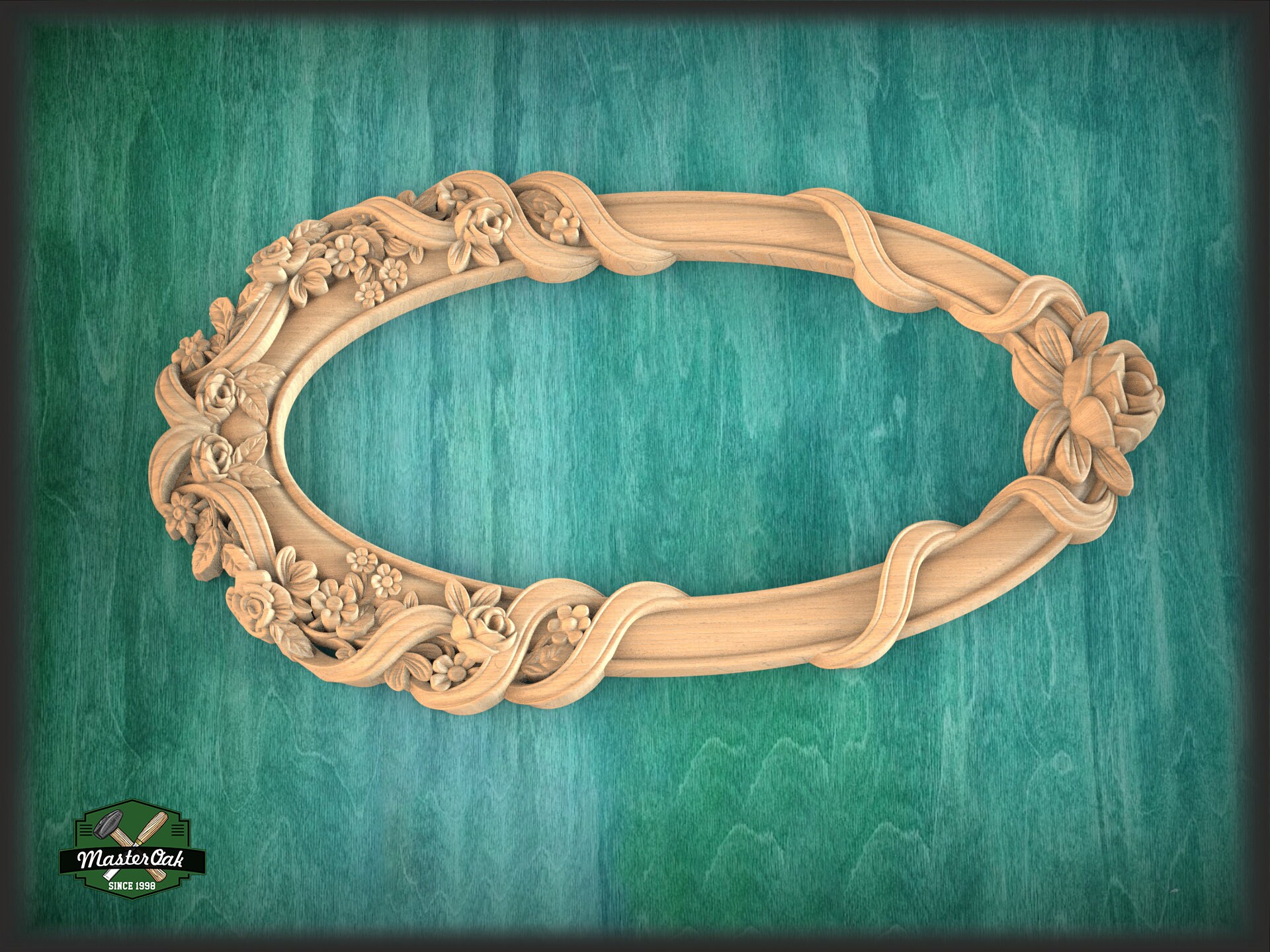 Large Ornate Oval Mirror Frame Carved Wood Unpainted Etsy