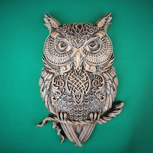Viking Owl, Celtic Design Bird,Celtic Owl, Wall Hanging Sculpture, Viking Decor, Scandinavian