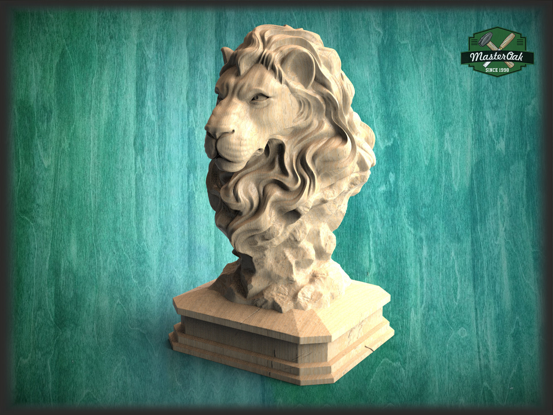 Lion Wooden Statue Lion Statue for Staircase Newel Post Lion Etsy