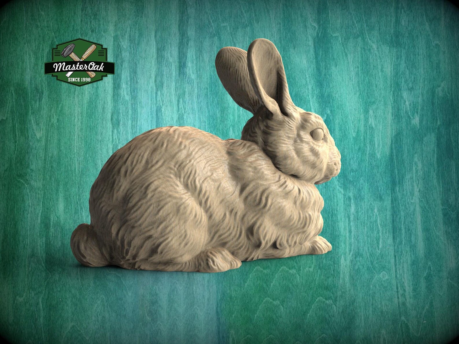 Lying Rabbit Wooden Finial for Staircase Newel Post, Rabbit Finial Bed ...