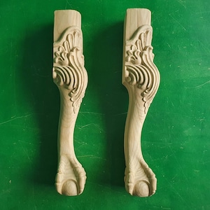 Legs with Eagle&#39;s Claws, Set 2pc, classic style legs, baroque legs, wooden legs, queen anne style