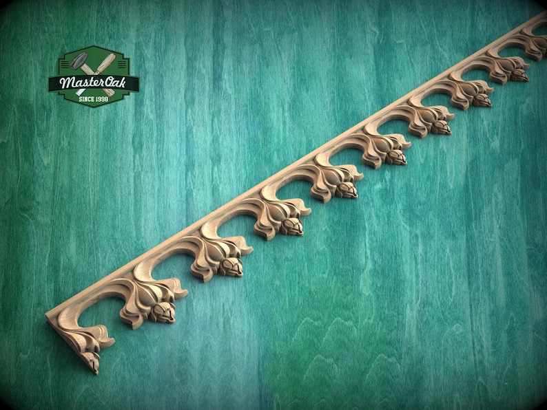 Gothic Wooden Molding – Statement Carved Trim for Cabinets and Vintage Home Decor image 5