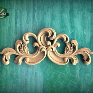 Decorative wood scroll – floral acanthus ornament for furniture