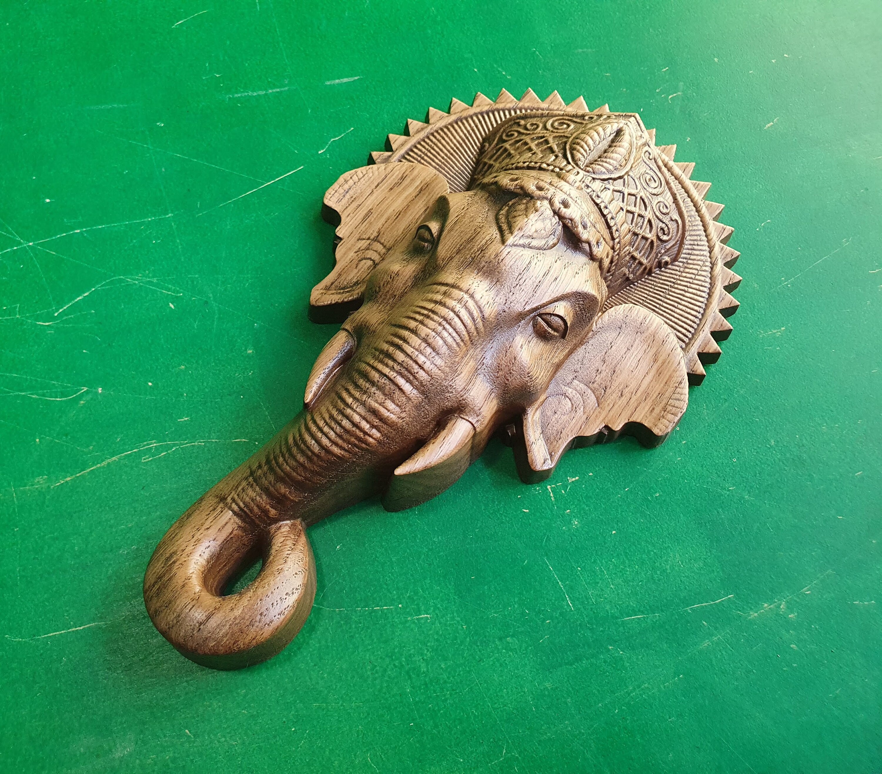 Wooden Lord Ganesha Head Wall Hanging ganesha Elephant Head Etsy