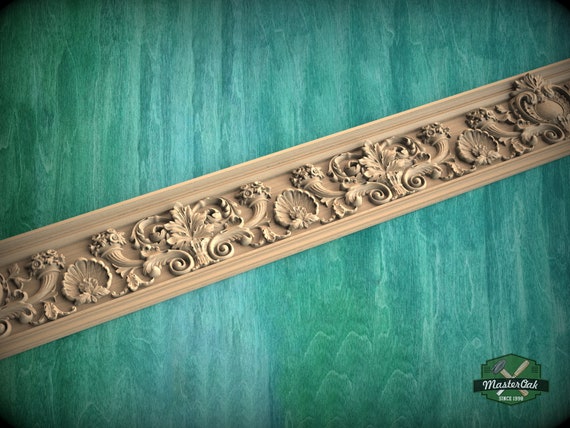 Moldura de madera barroca con volutas de acanto, moldura de gabinete de  madera clásica de 40 -  México