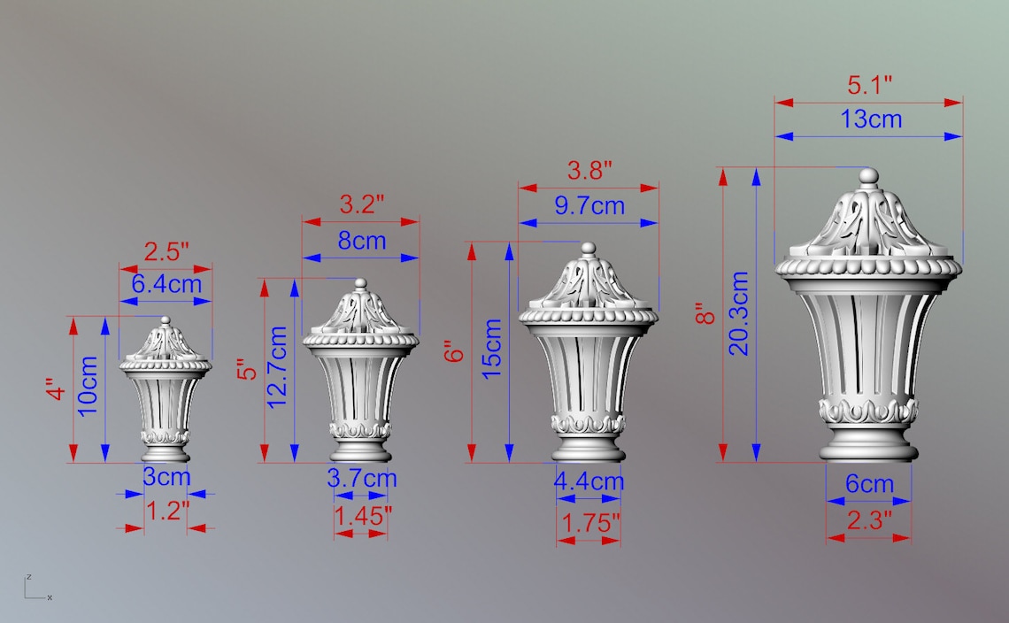 Carved Newel Post Caps Ornate Decorative Newel Post Wooden Etsy