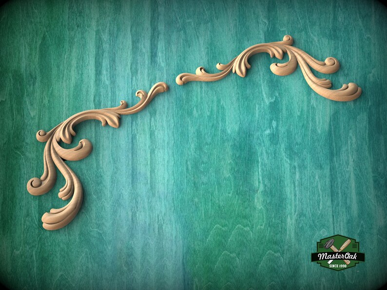 Decorative Corners of Wood Set of 2pc Decorative Wood Trim Etsy