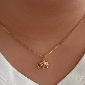 Elephant Necklace, Tiny Elephant Necklace, Good Luck Necklace, Dainty Elephant Necklace, Minimalist Necklace, Gift For Birthday