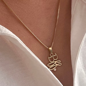 BFF Necklace, Best Friend Forever Necklace, Best Friend Gift, Birthday Gift, Anniversary Gift, Love Necklace, 18k Gold Necklace