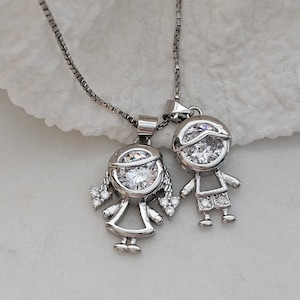 Collar de circonitas para niño y niña, collar delicado, regalo para mamá, regalo para cumpleaños, regalo para aniversario, regalo para Navidad, regalo para ella