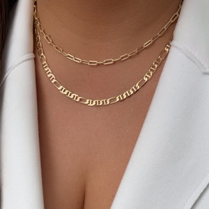 Gold necklace, chain necklace, gold chain, layered necklace, 18k gold filled, bridal necklace, self necklace, Mother’s Day necklace