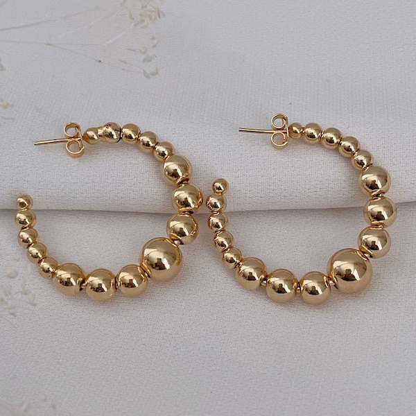 Ball Hoop Earring main image 1