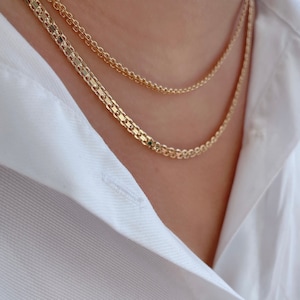 Bismark Chain, Layered Chain Necklace, Bridal Chain Necklace, Gold Chain Necklace, Minimalist Gold Necklace, Dainty Necklace, Gift