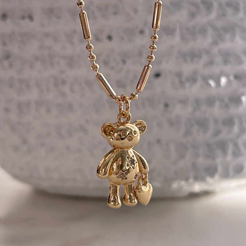 Crystal Bear Necklace main image 1