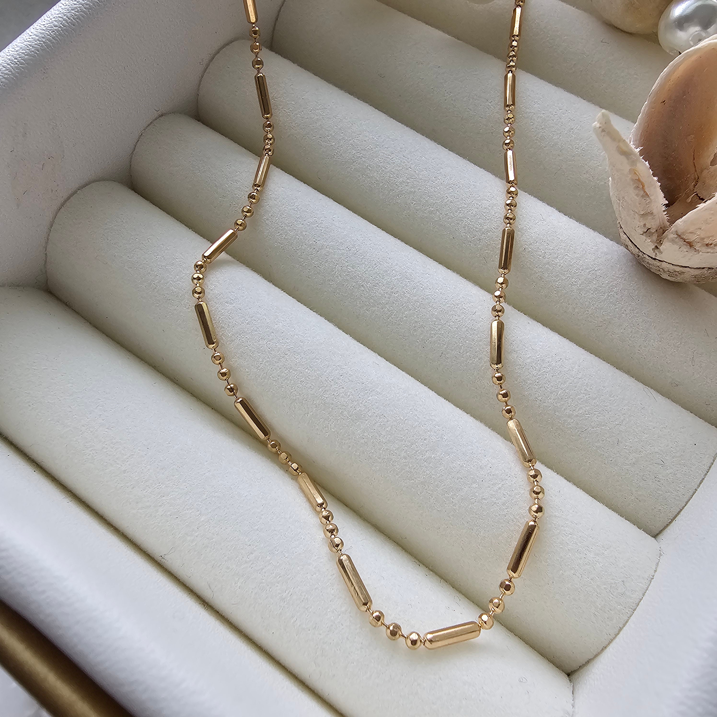 アクセサリー everyone 18k gold simple necklace 18k GF Gold Minimalist Chain Necklace, Tiny Gold Chain Necklace