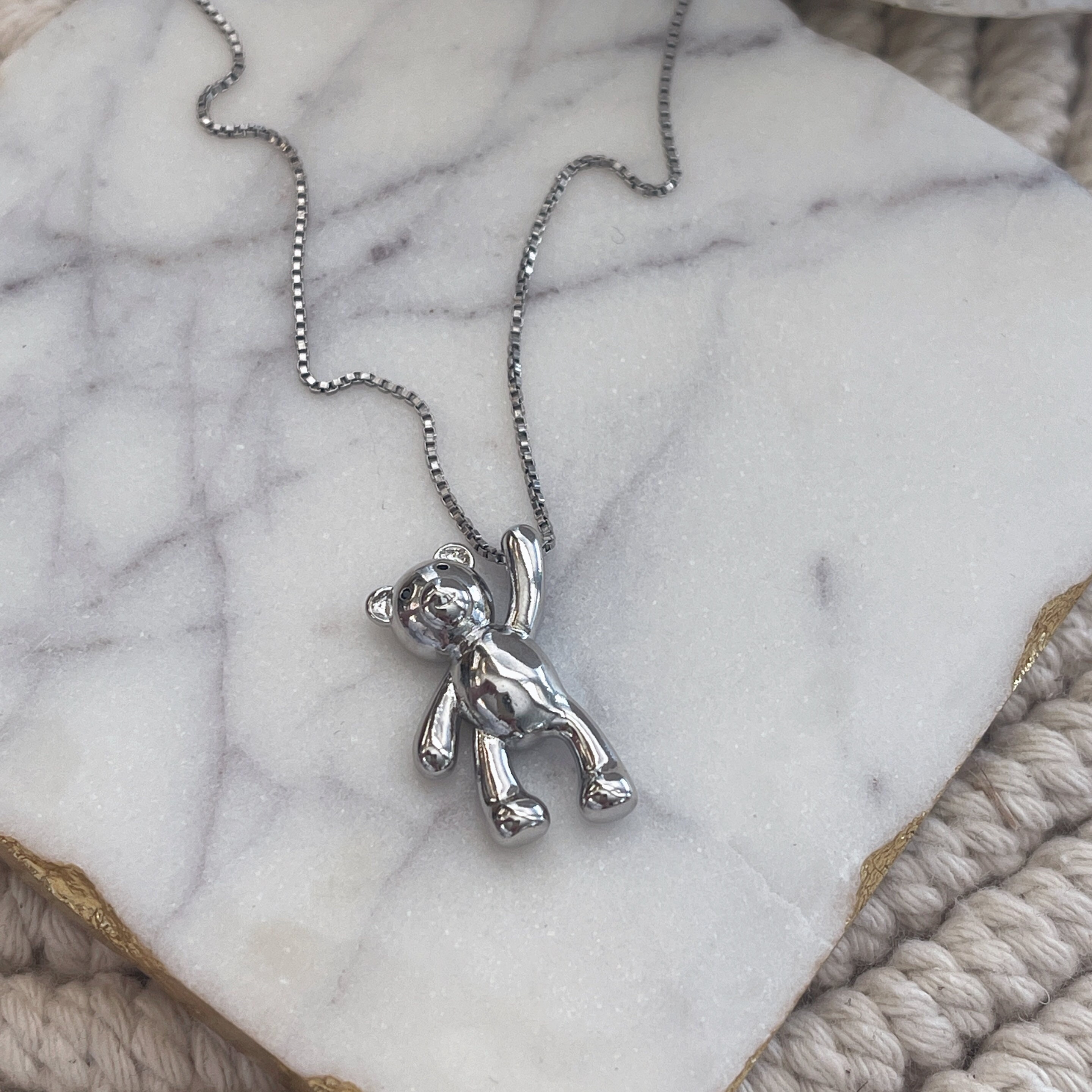 Silver Bear Pendant - Etsy