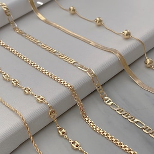 18k Gold Filled Chain Necklace, Minimalist Chain Necklace, Bridesmaid Necklace, Gold Chain Necklace, Delicate Necklace, Gift For Christmas