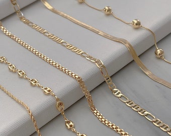 18k Gold Filled Chain Necklace, Minimalist Chain Necklace, Bridesmaid Necklace, Gold Chain Necklace, Delicate Necklace, Gift For Christmas