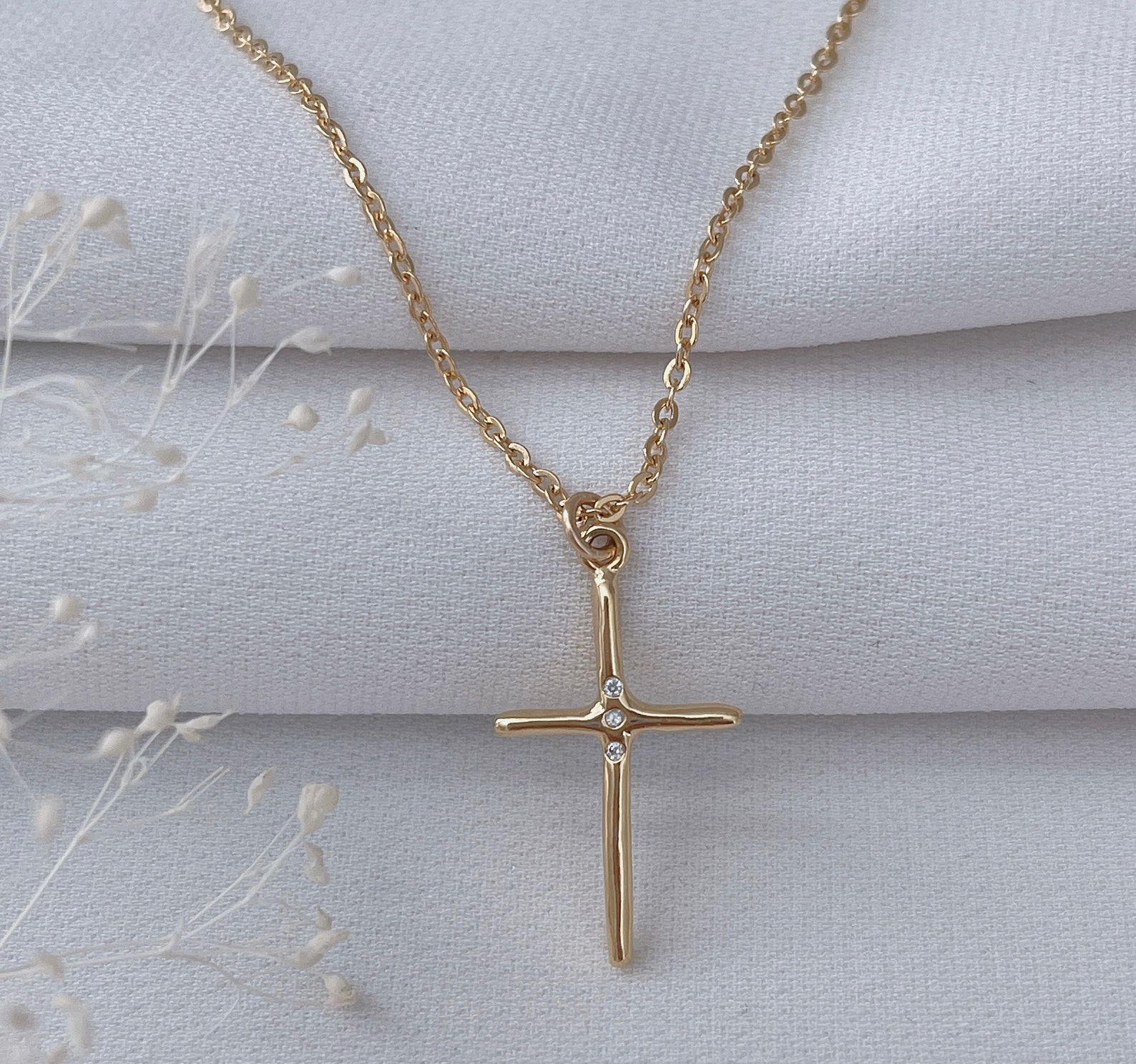Gold Filled Cross Necklace Tiny Cross Necklace Small Cross - Etsy