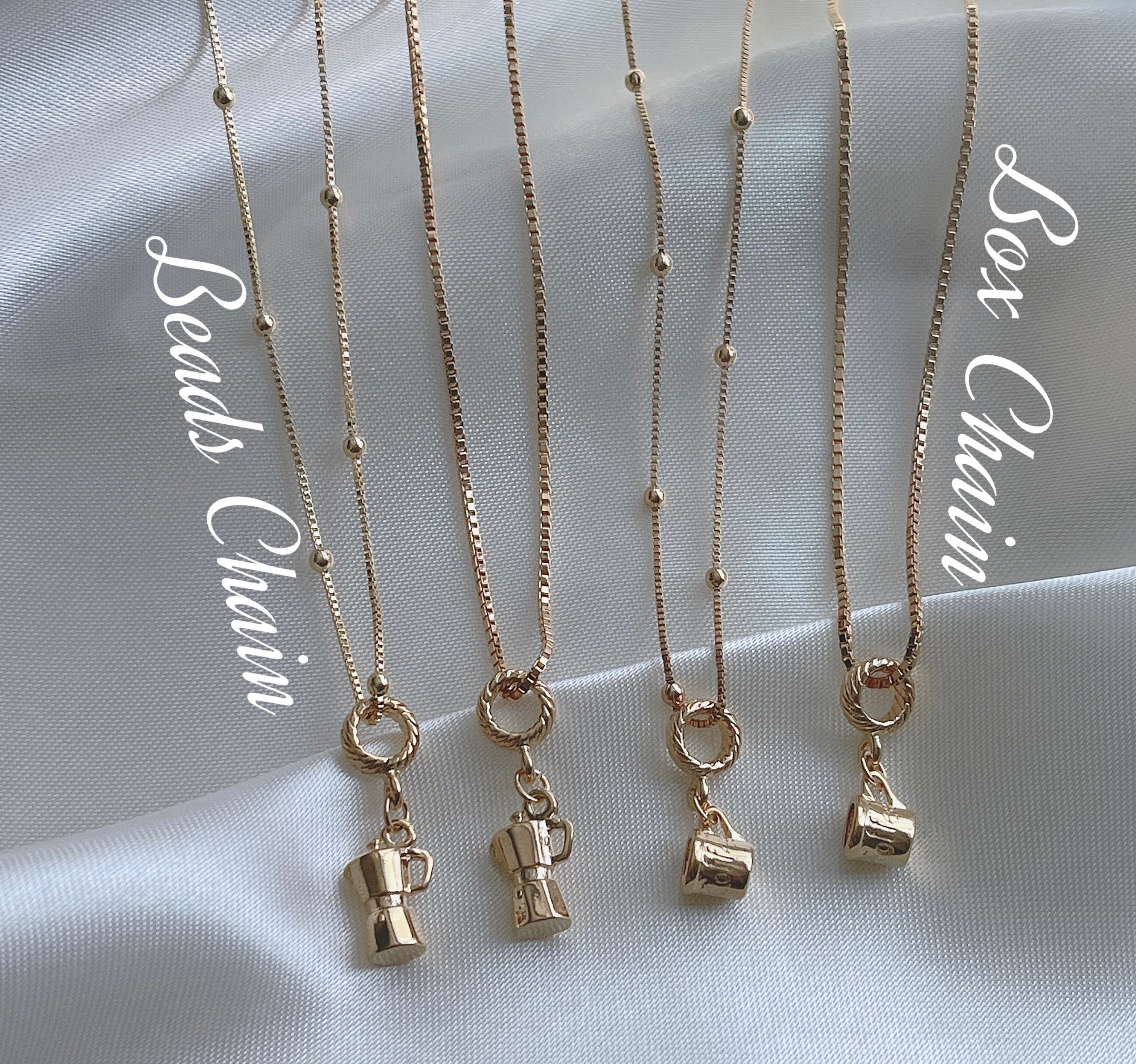 Coffee Cup Necklace Coffee Maker Necklace Coffee Necklace Etsy