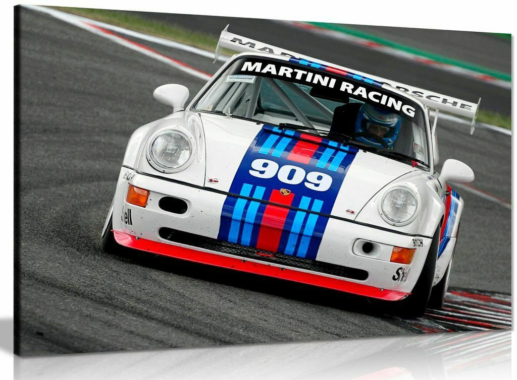 Martini Racing Porsche Sebastien Loeb Canvas Wall Art Picture Print 