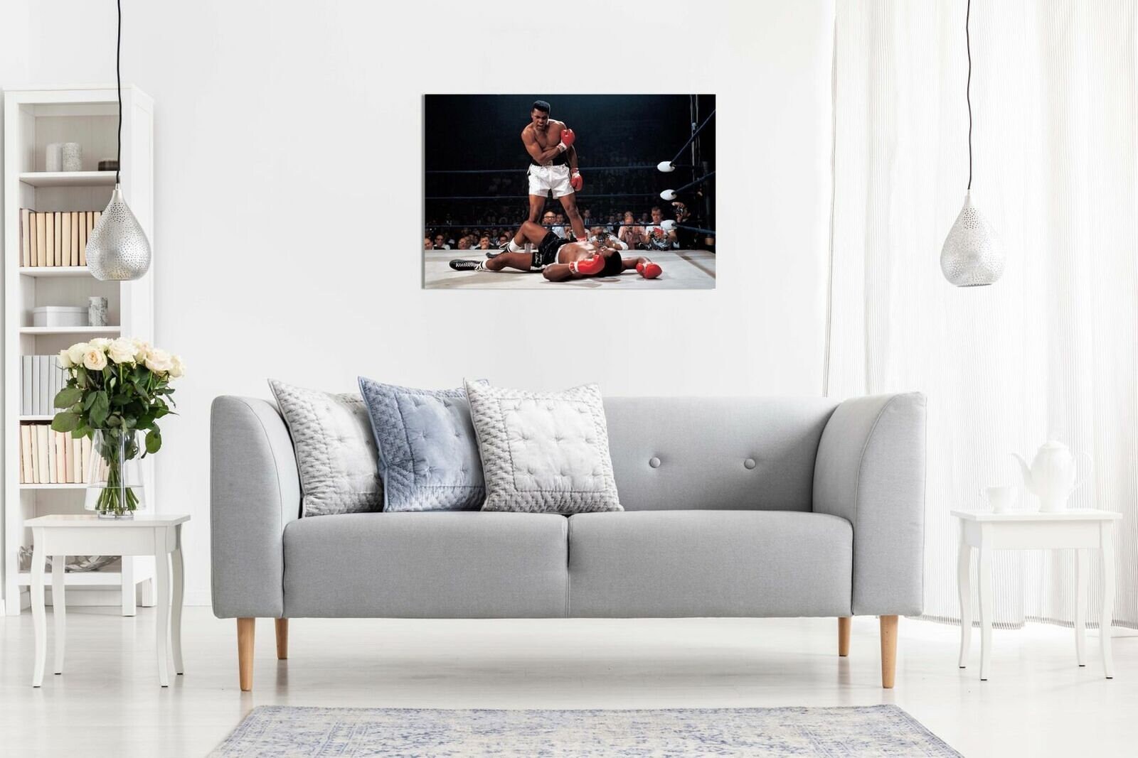 Muhammad Ali Sonny Liston Boxing Canvas Print Framed Photo Picture Wall Artwork 