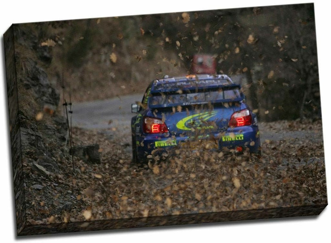 Colin mcrae wrc rally subaru impreza canvas print wall art 30x20 a1 ...